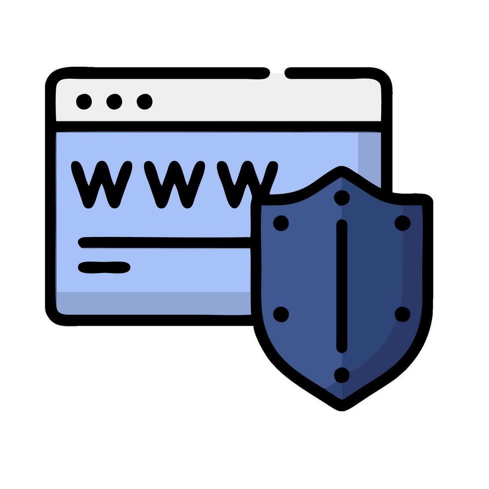 Web security icon vector