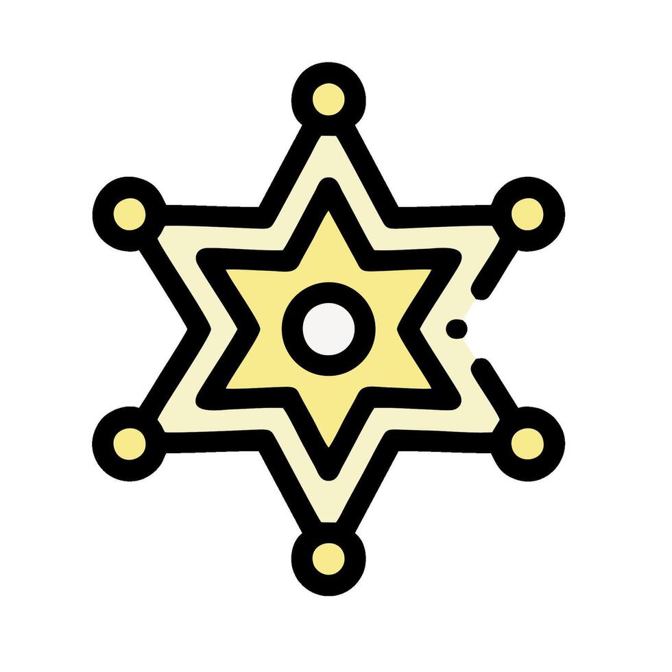 A sheriff star icon on a white background vector