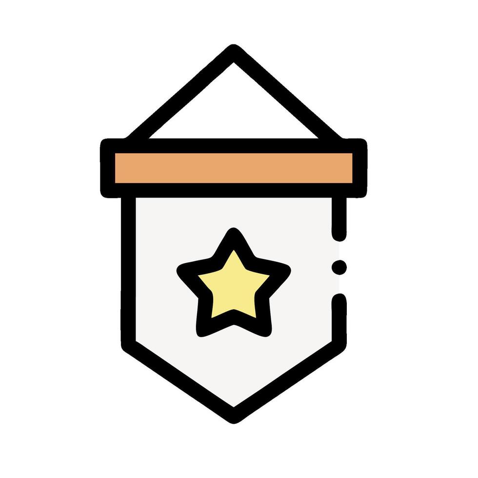 A star on a badge icon vector
