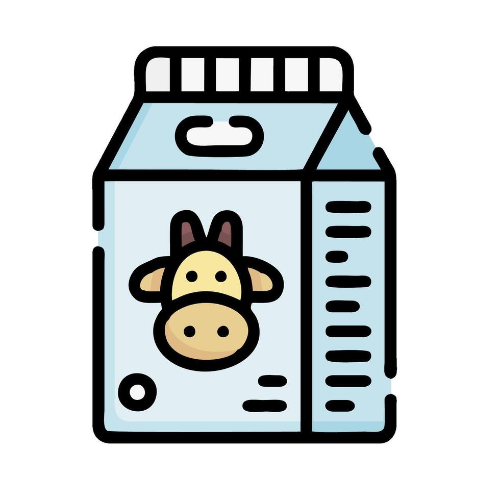 A milk carton with a cow inside vector