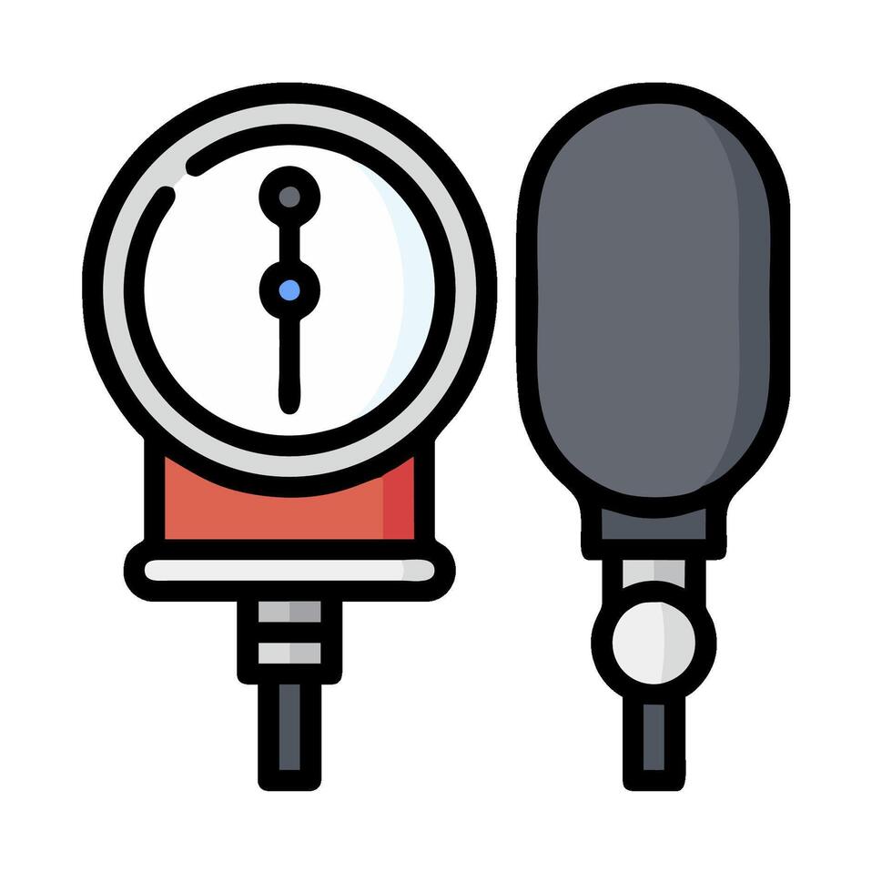An icon of a blood pressure meter and a microphone vector