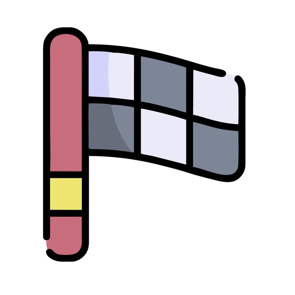 A checker flag icon on a white background vector