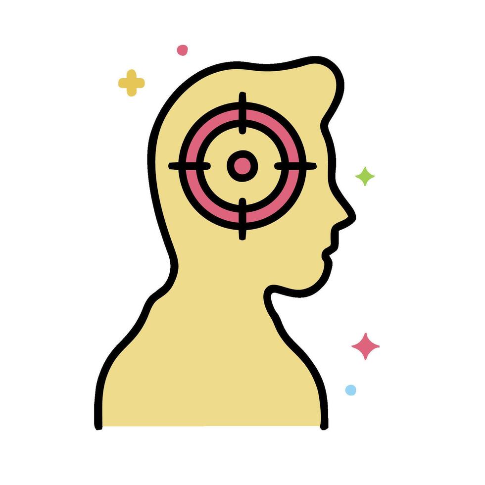 A person with a target on their head vector