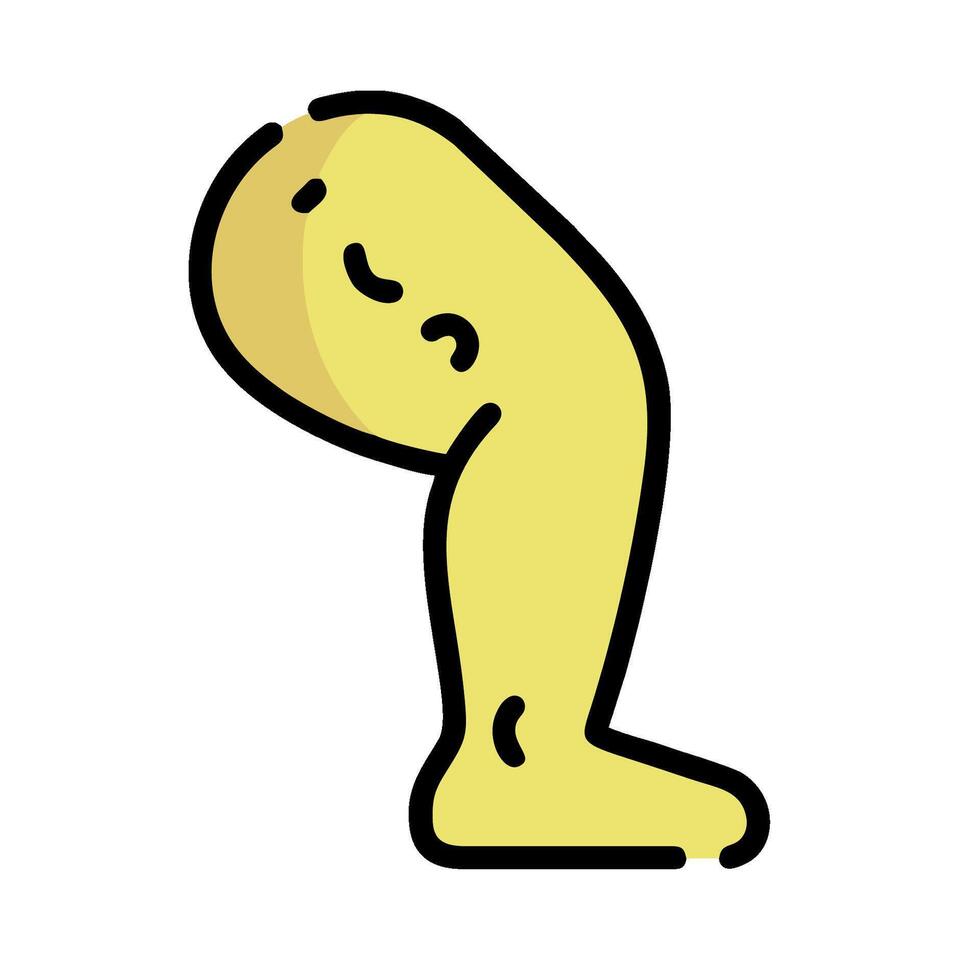 A cartoon leg with a foot on it vector