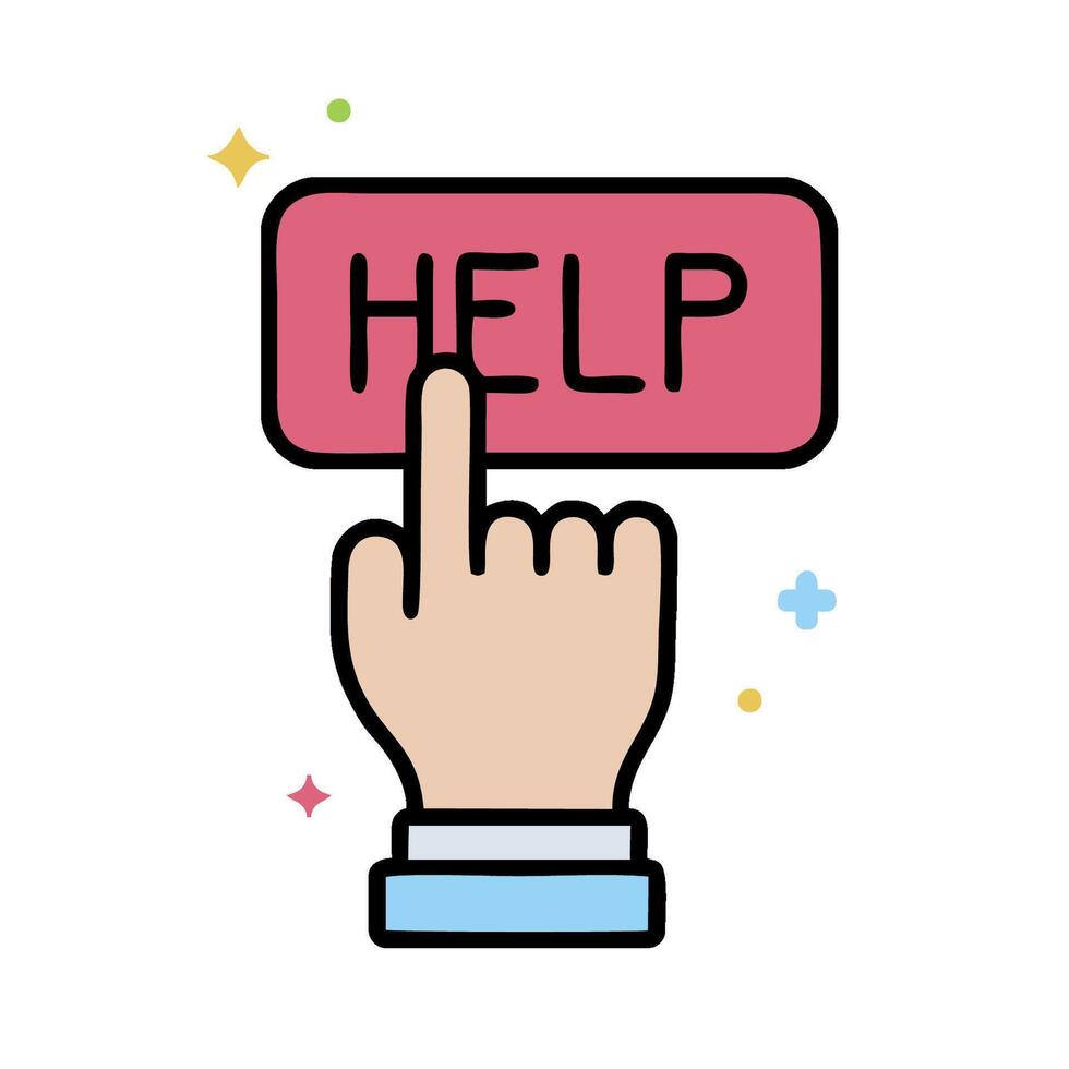Help button icon illustration vector