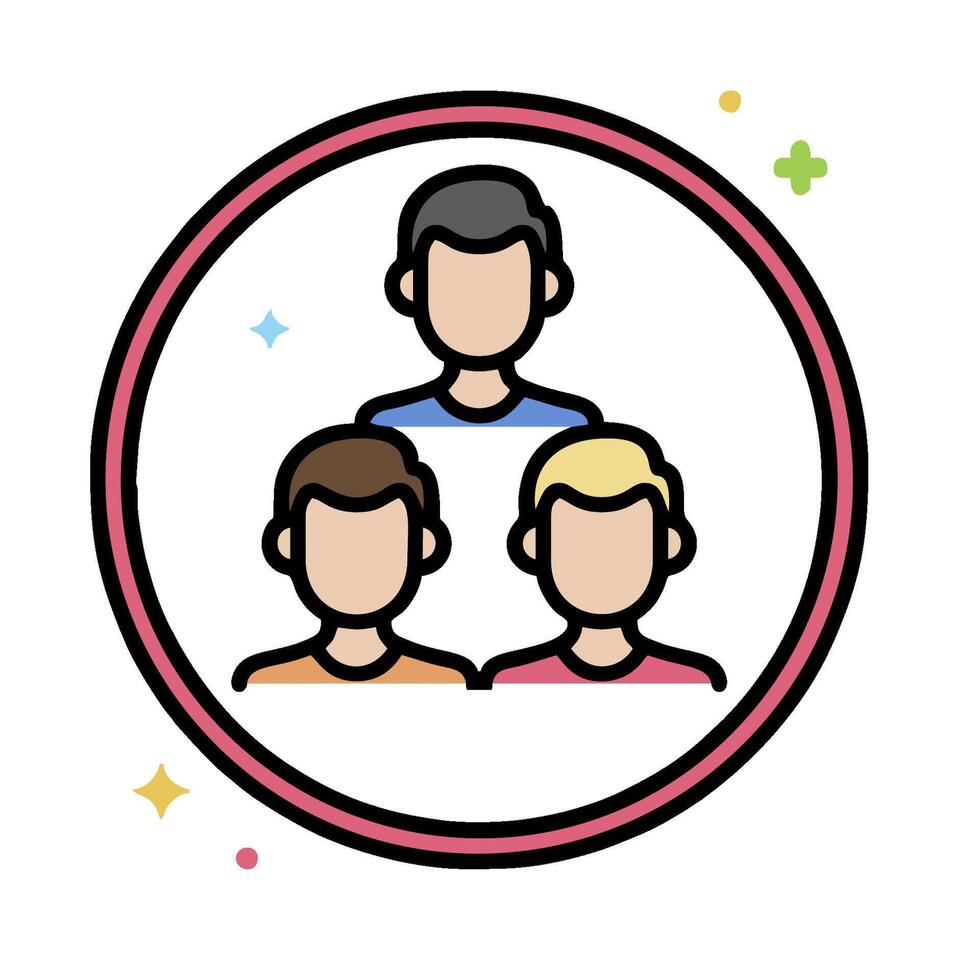 A group of people in a circle with a circle around them vector