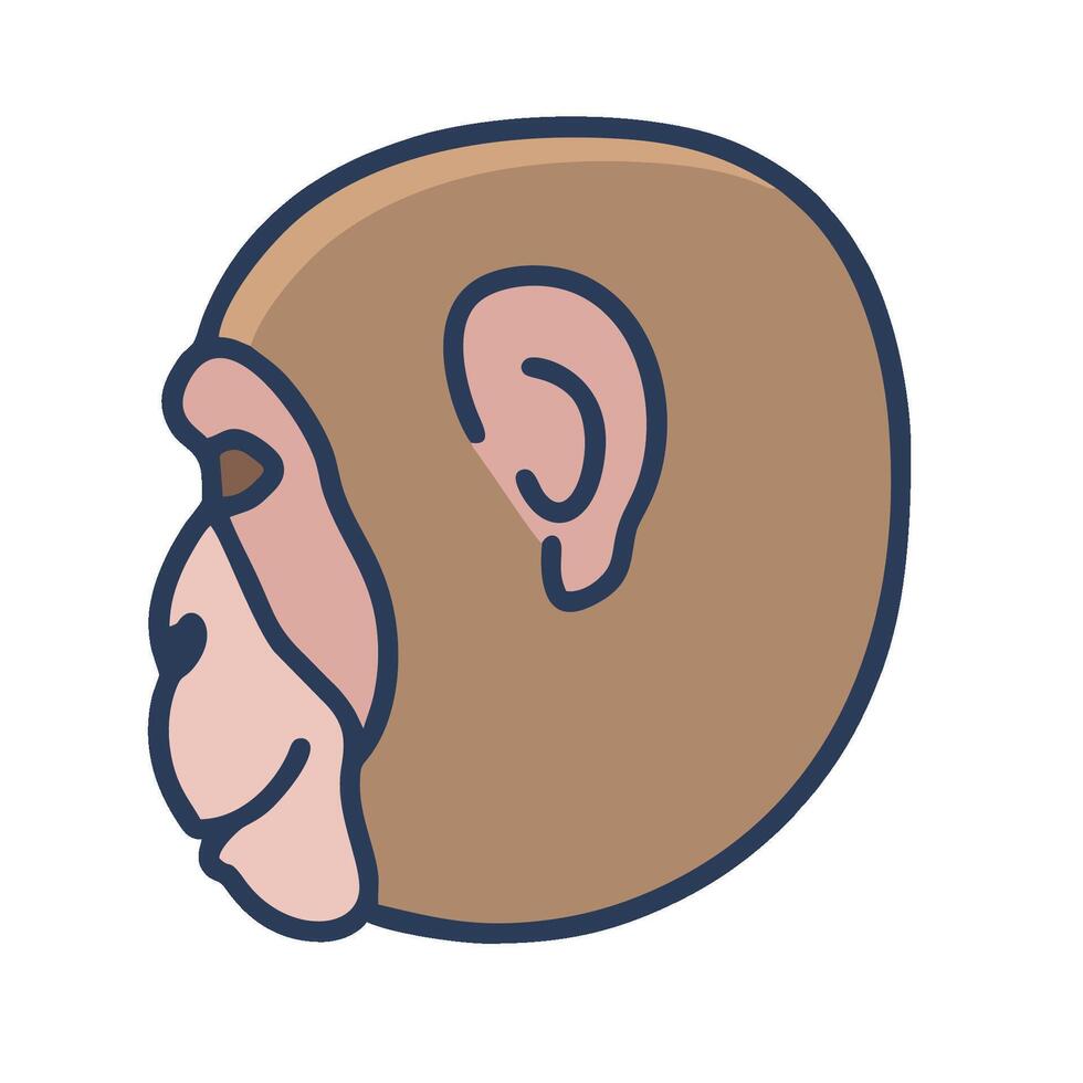 A monkey head icon on a white background vector