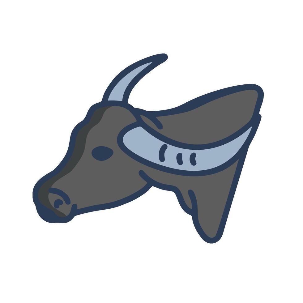 A bull head with horns on a white background vector
