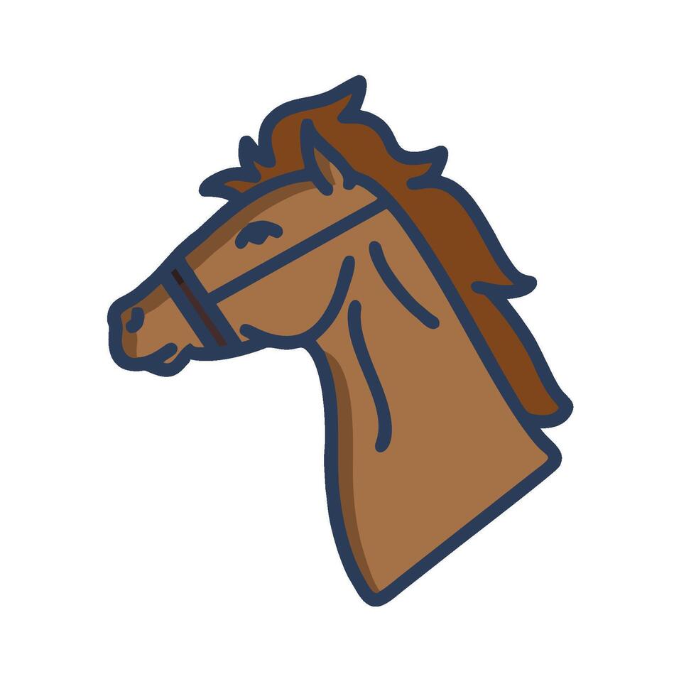 A horse head icon on a white background vector