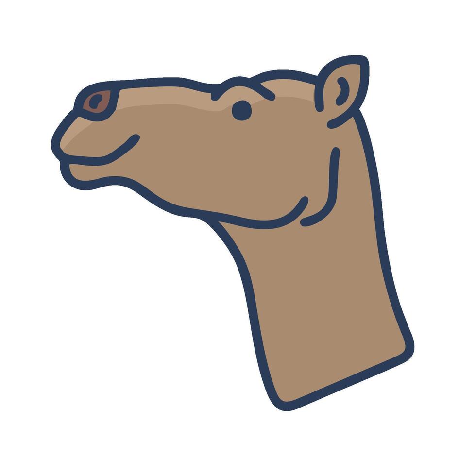 A camel head icon on a white background vector