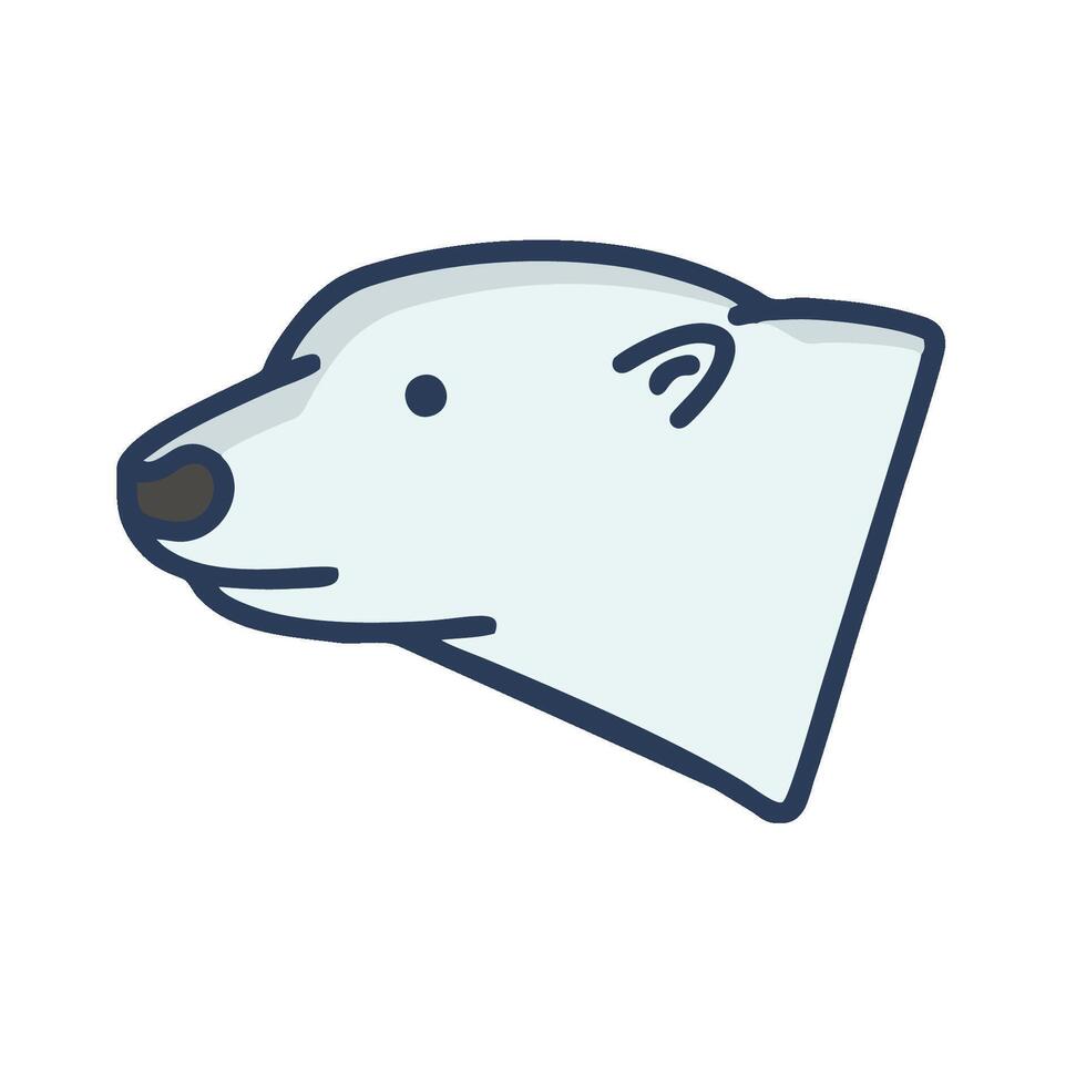 A polar bear head icon on a white background vector