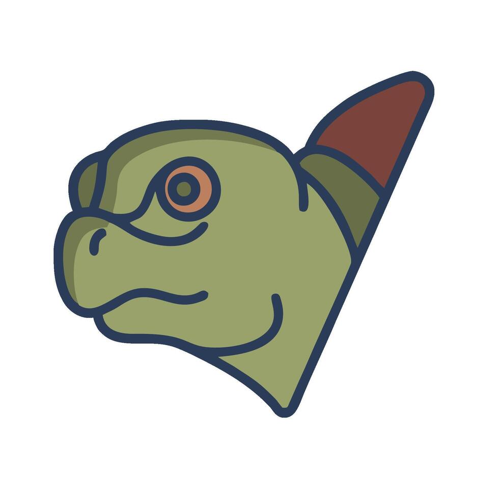 A turtle head icon on a white background vector