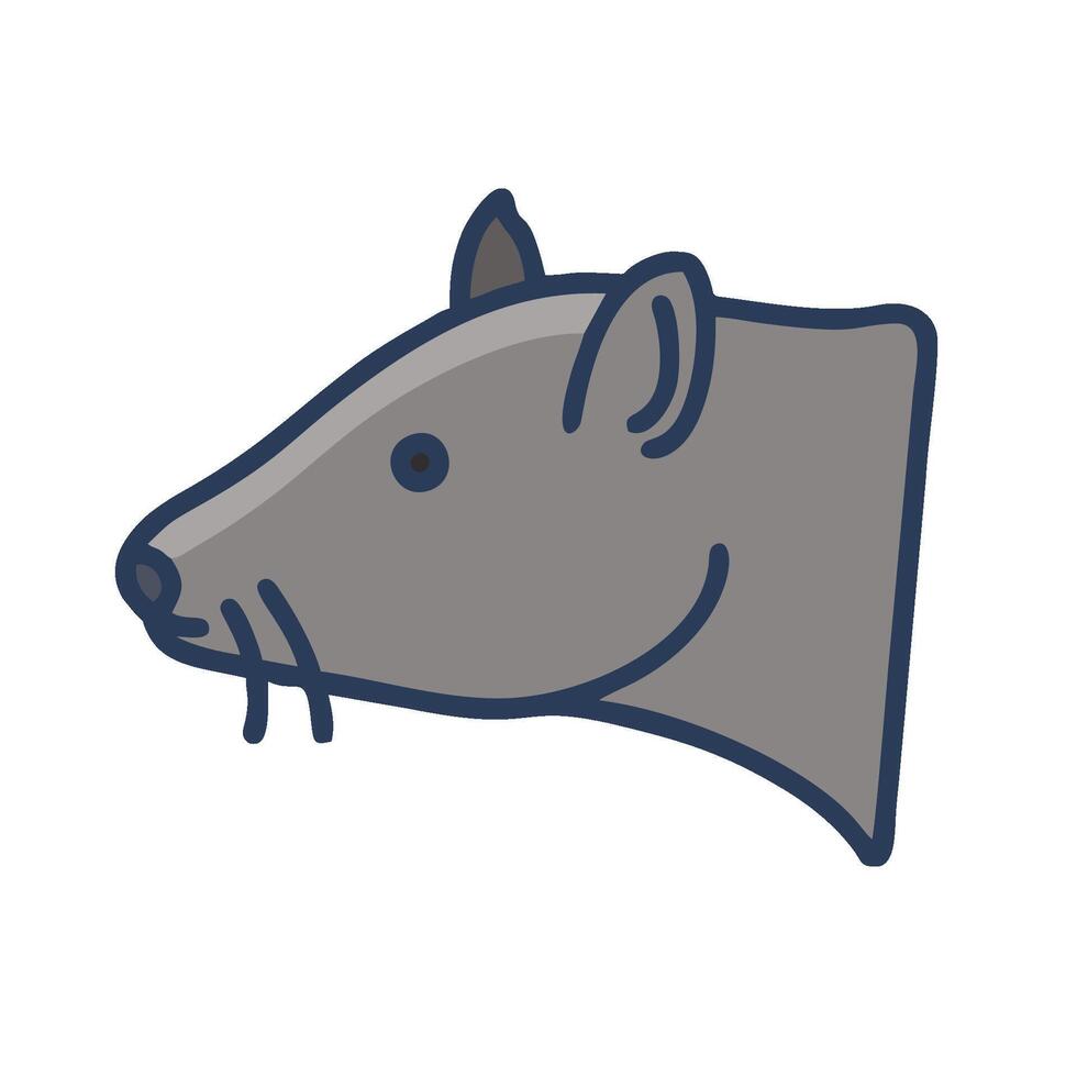 A rat head icon on a white background vector