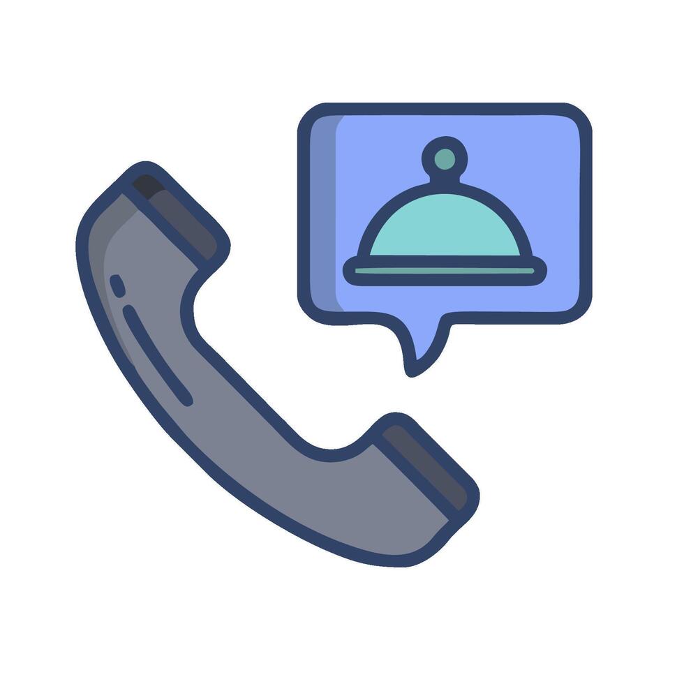 Phone call icon with bell and speech bubble illustration design vector