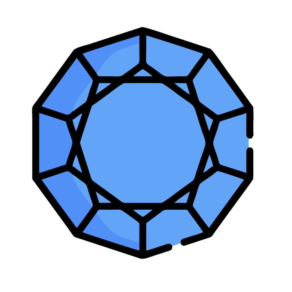 A blue diamond with a white background vector