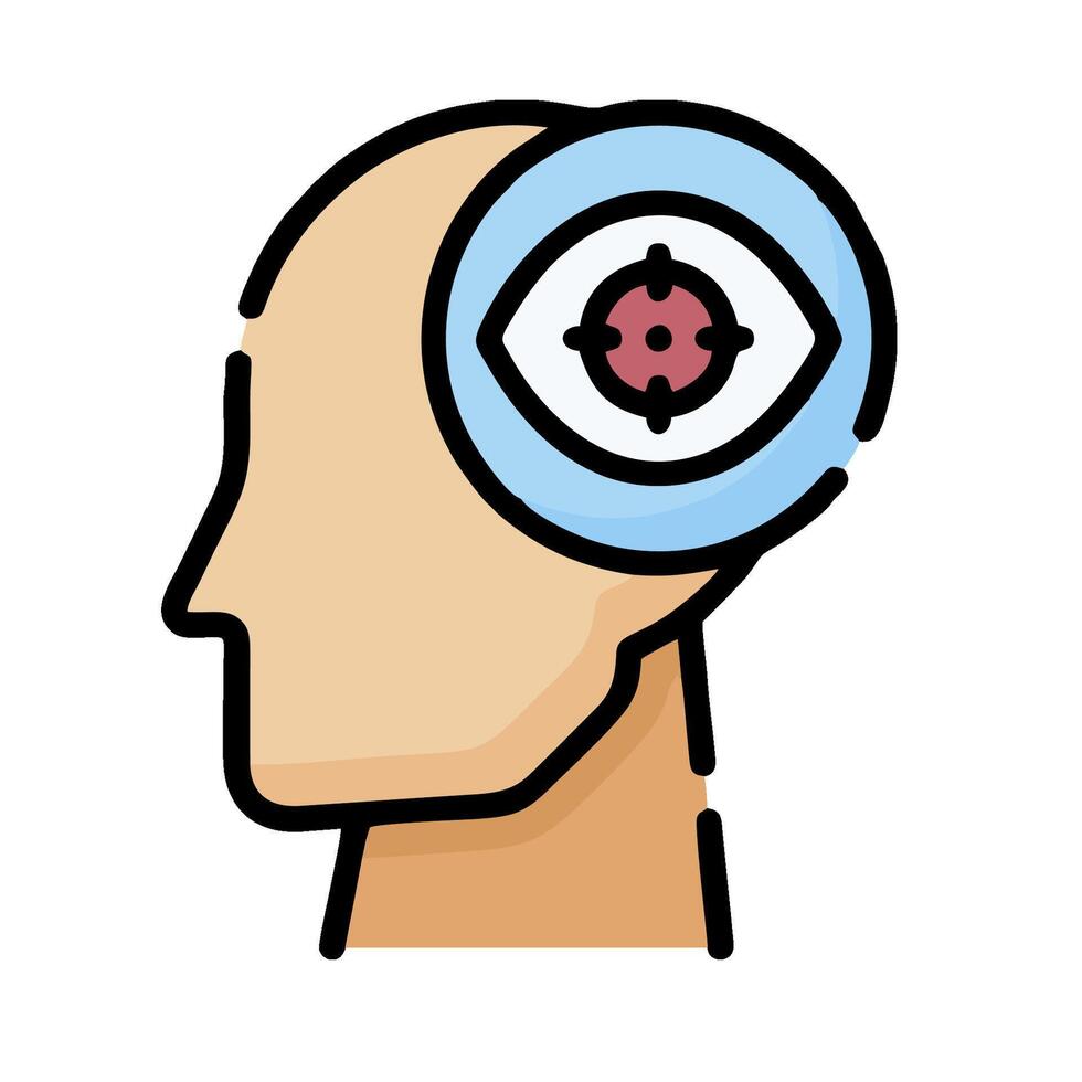 A person with an eye in the head vector