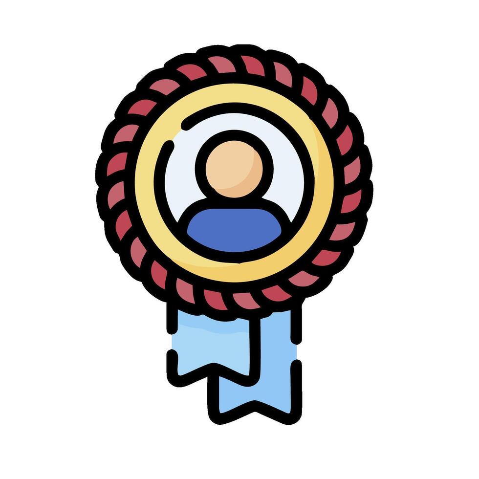 A medal with a person's face on it vector