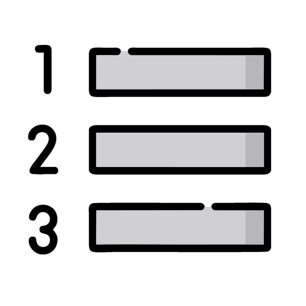 A black and white image of three different types of bars vector