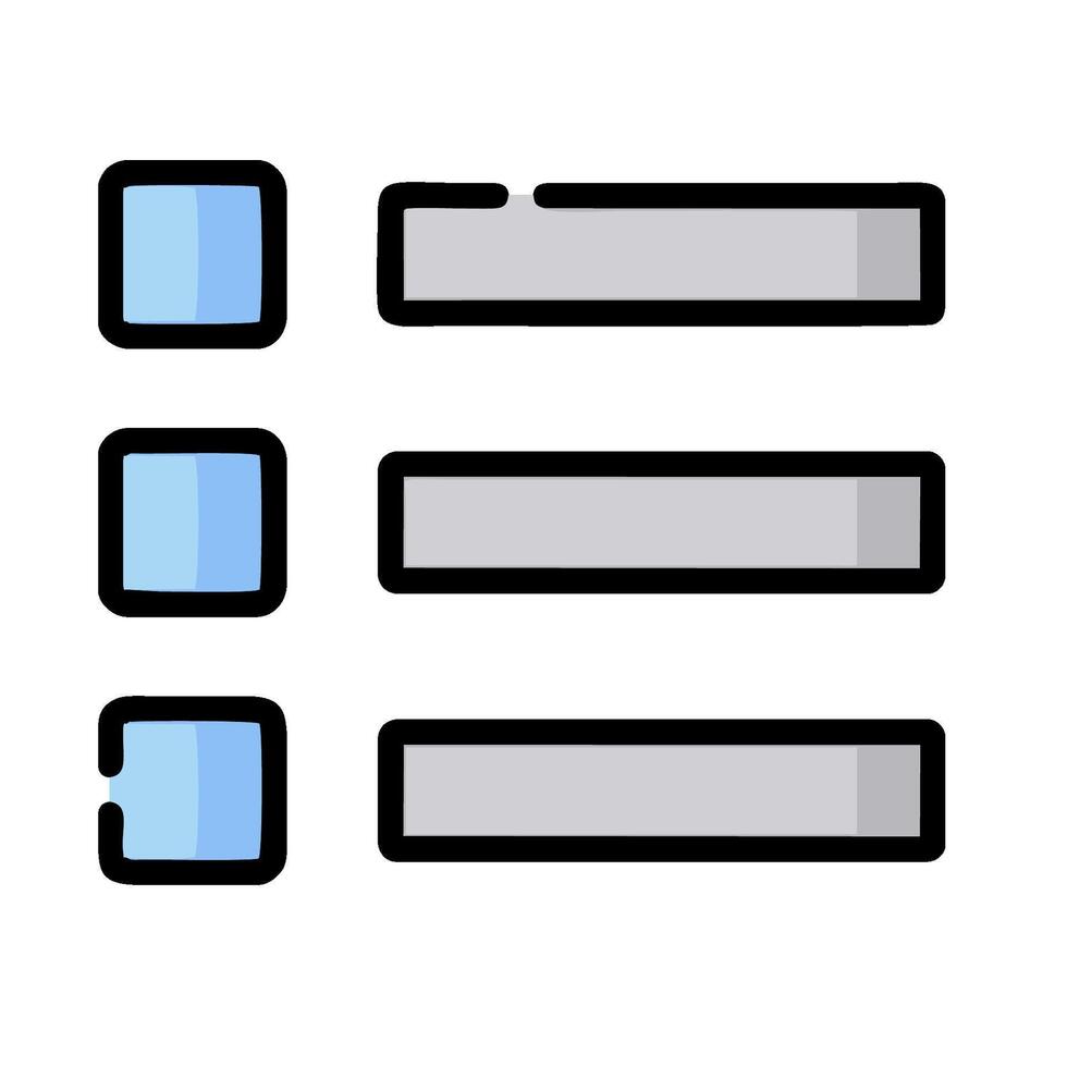 A check box icon with three different colors vector