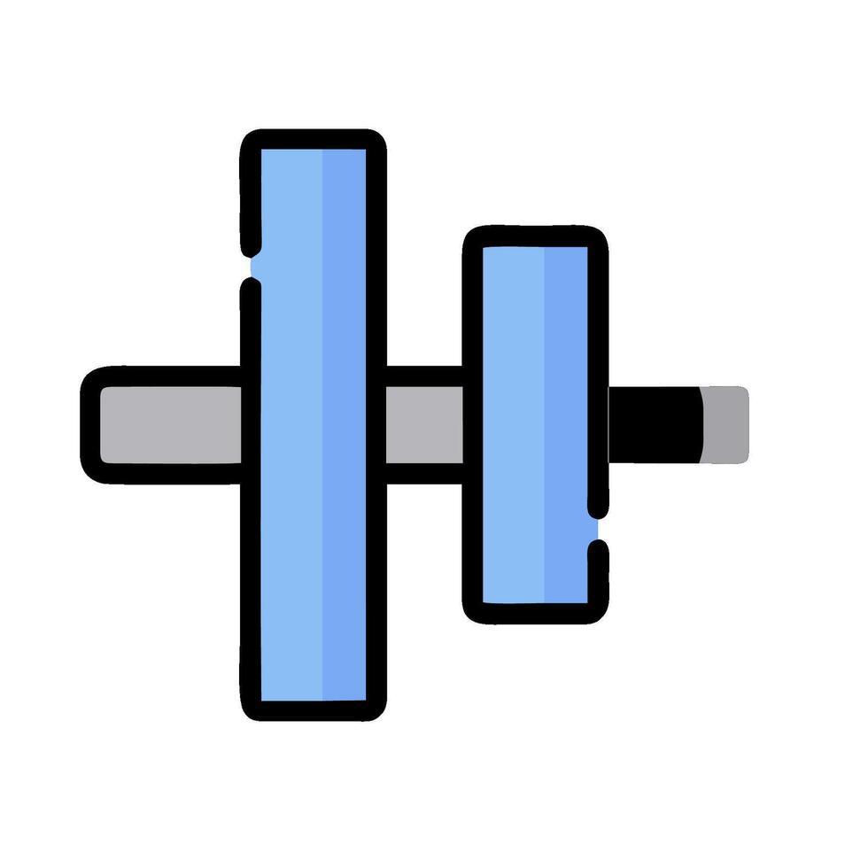 A dumbbell icon on a white background vector