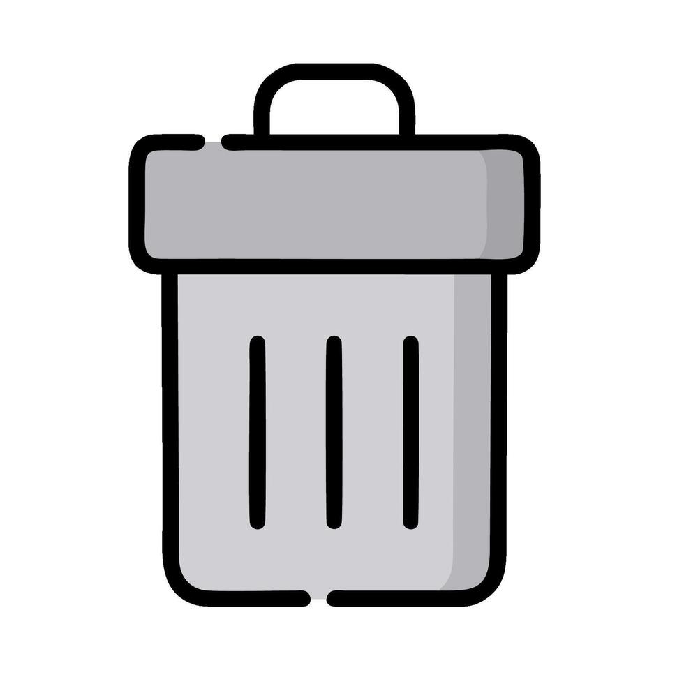 A trash can icon on a white background vector