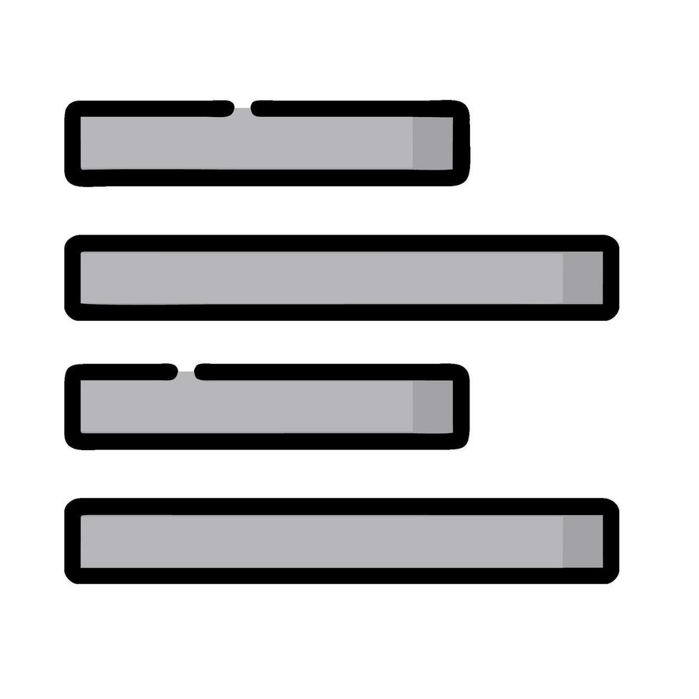 A black and white icon of a bar graph vector