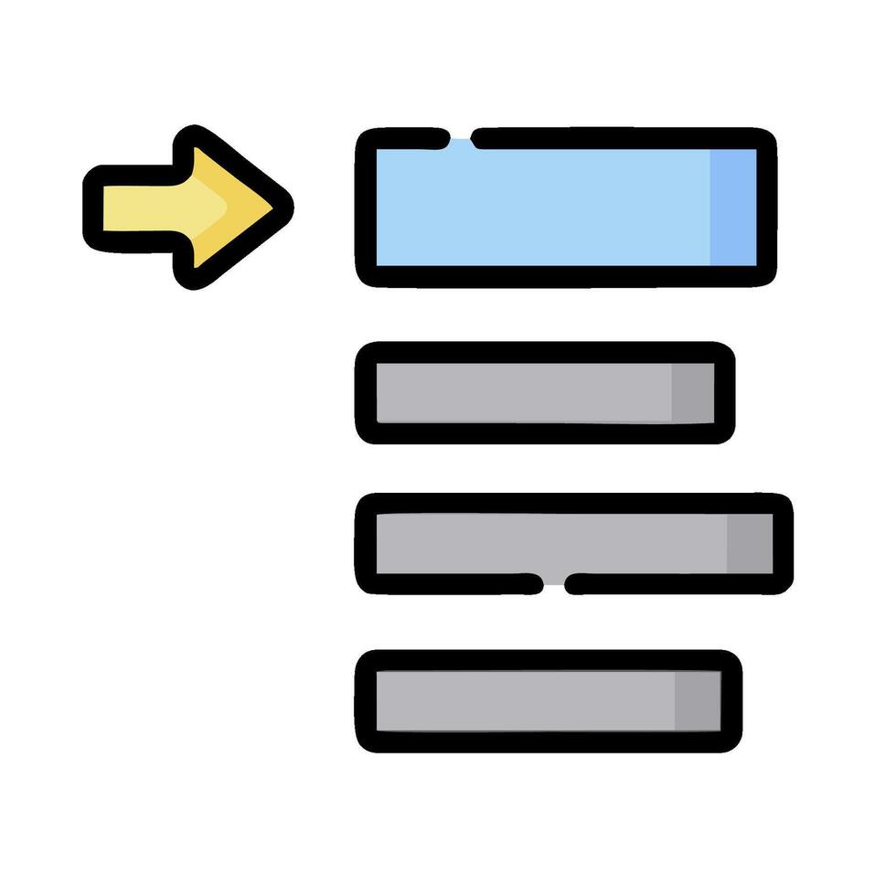 A flat icon of a page with an arrow pointing to it vector