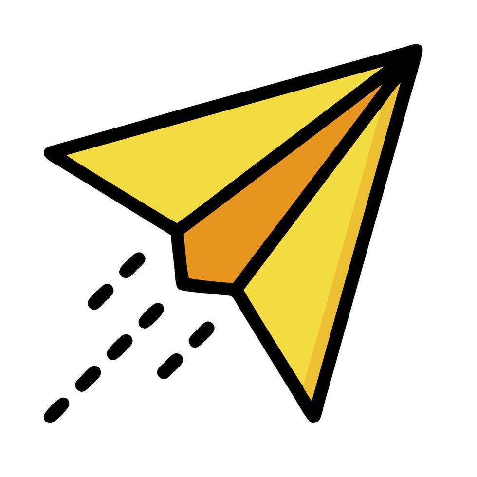 Paper airplane icon illustration vector