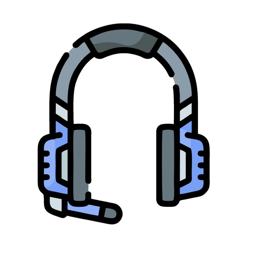A headset with a microphone on it vector