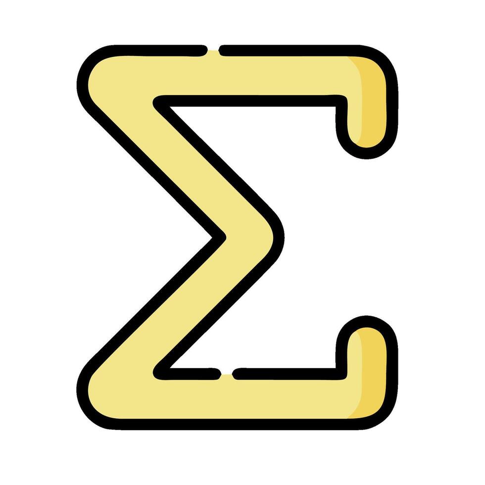 The letter z in a yellow and black font vector