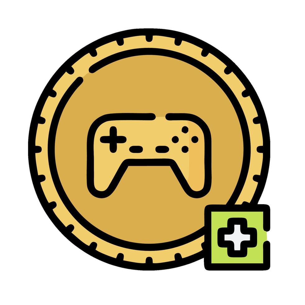 A game controller icon with a plus sign vector