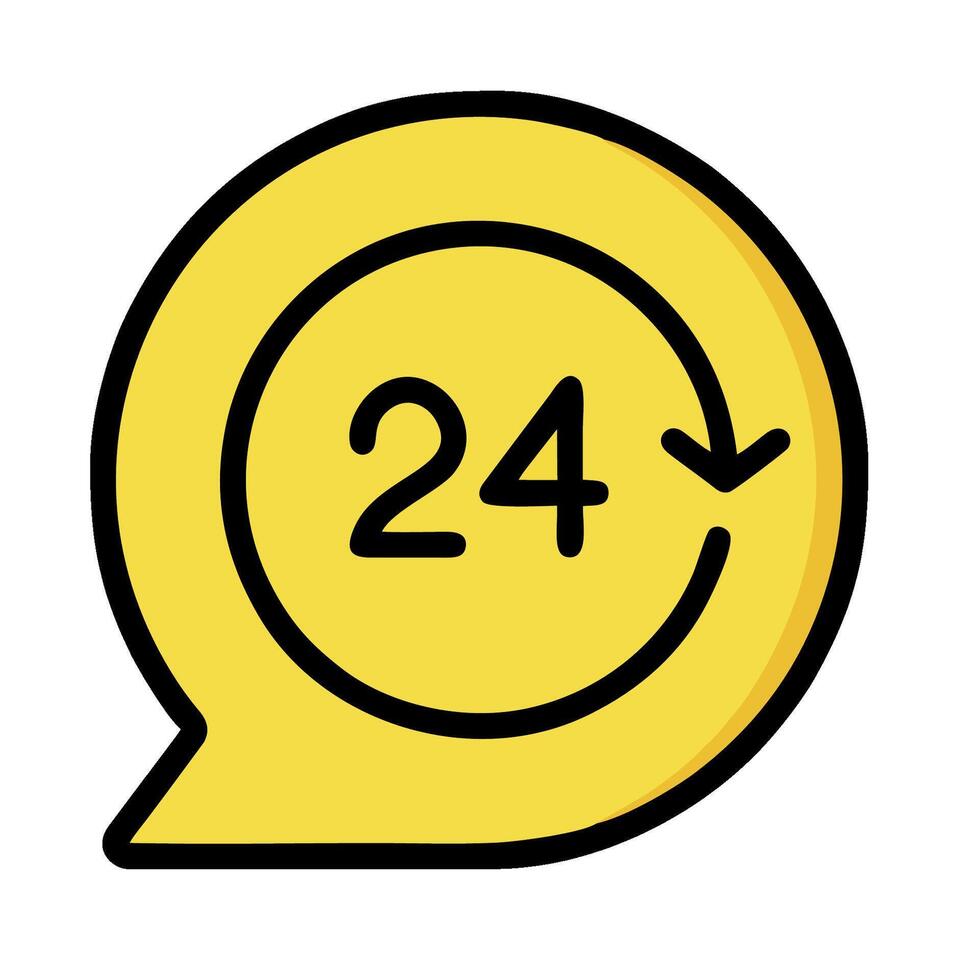 24 hours 24 hours icon illustration vector