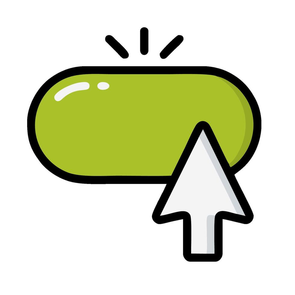 A green pill with an arrow pointing to it vector