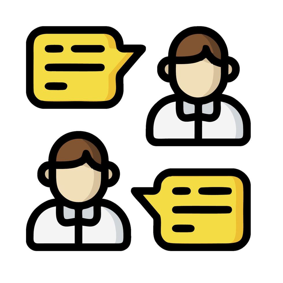 Three people with speech bubbles on a white background vector