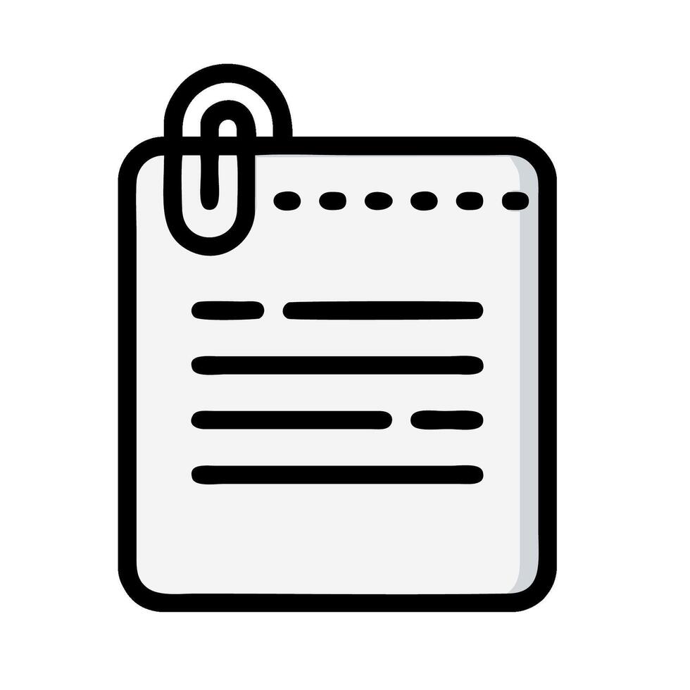 A note pad with a clip on it vector