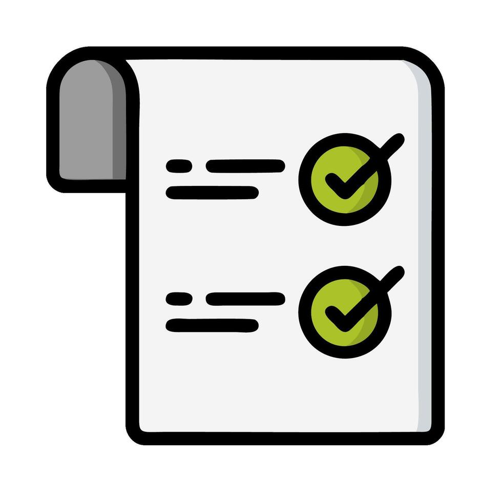 A check box icon with a green tick vector