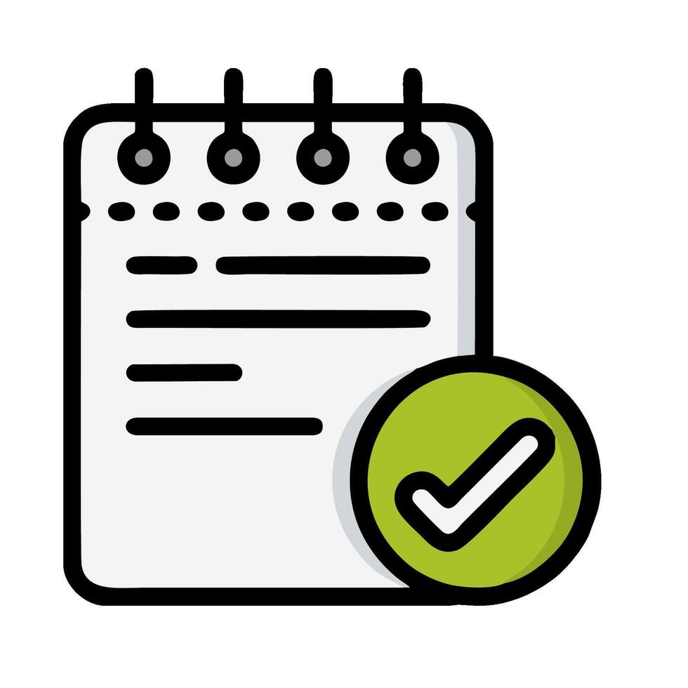 Checklist icon with check mark and pen vector