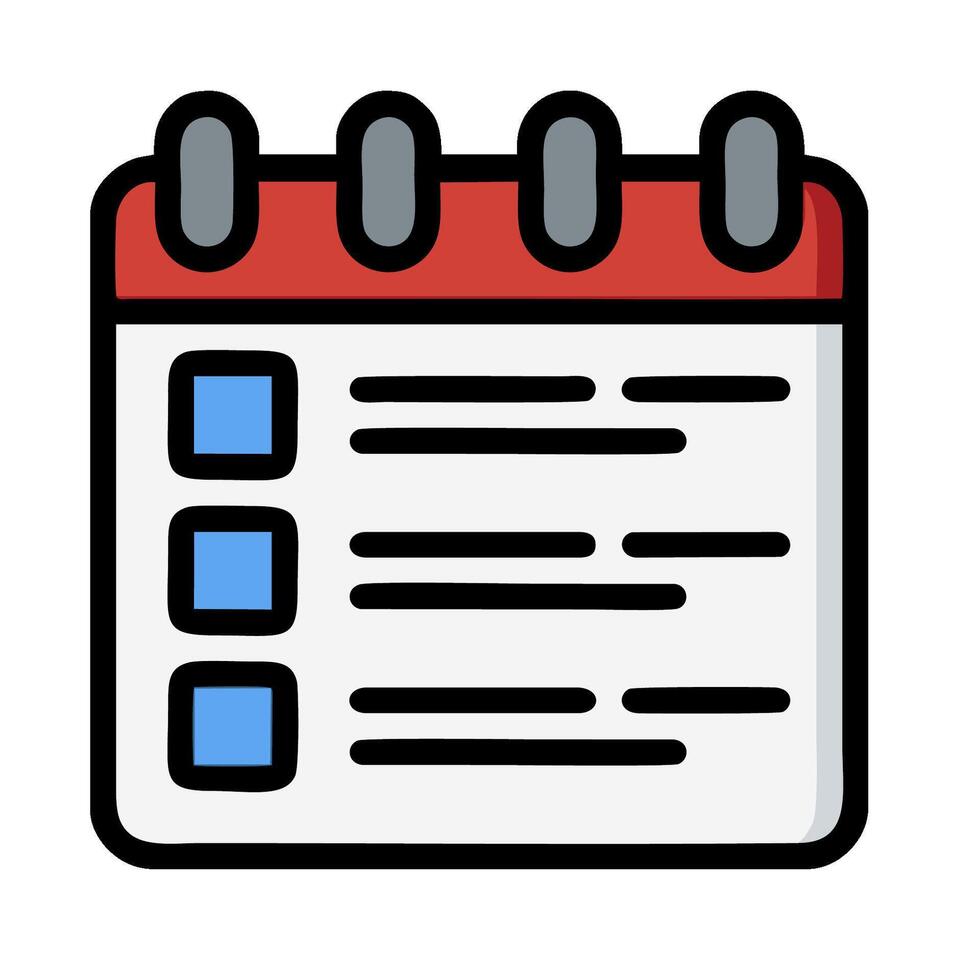 A calendar icon with a check box on it vector