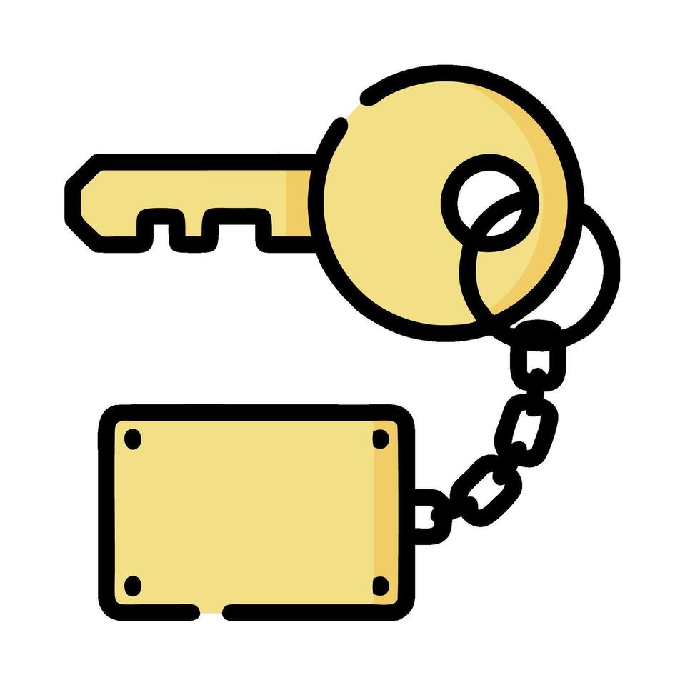 Key and keychain icon illustration design vector