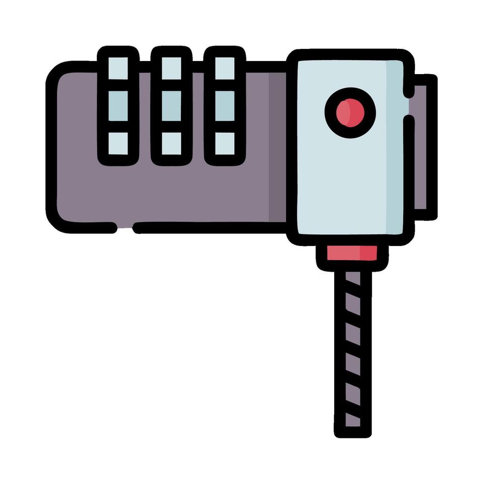 A lock with a key on it vector