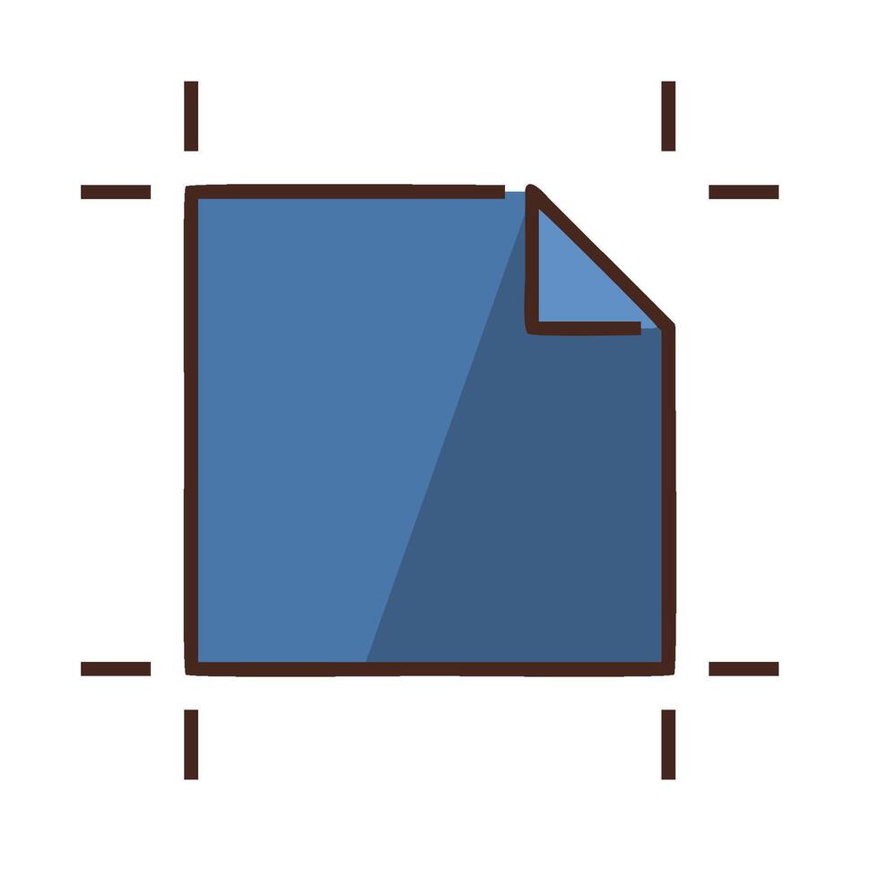 A blue square with a long shadow vector