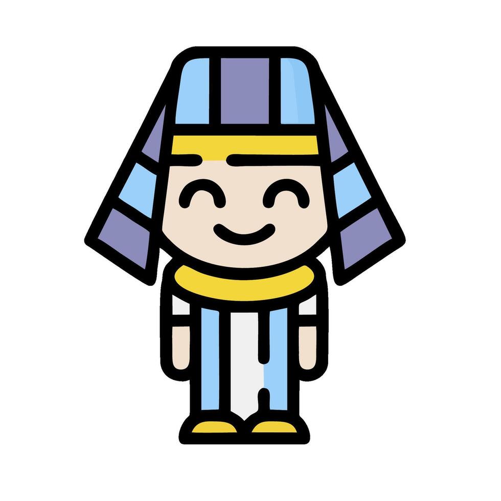 An egyptian cartoon character with a blue hat vector