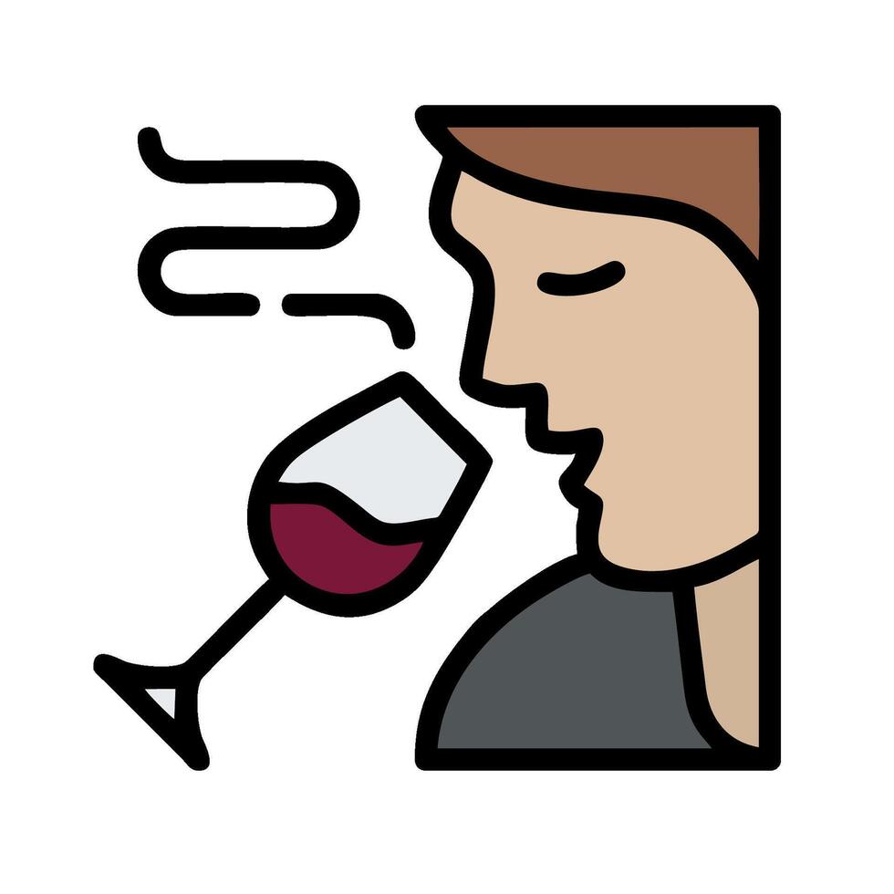 A man drinking wine from a glass vector