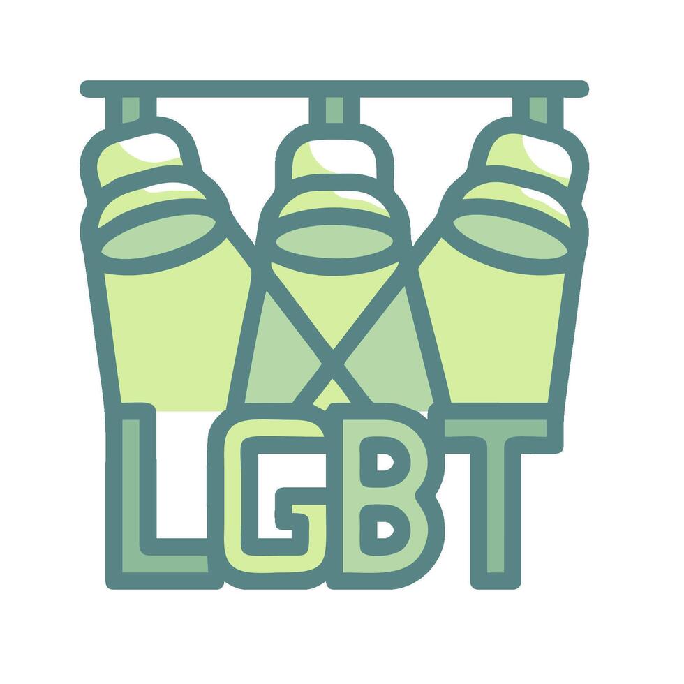 Lgbt logo with three bottles of water vector