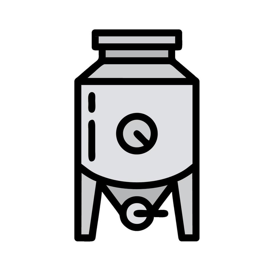 A black and white illustration of a beer barrel vector
