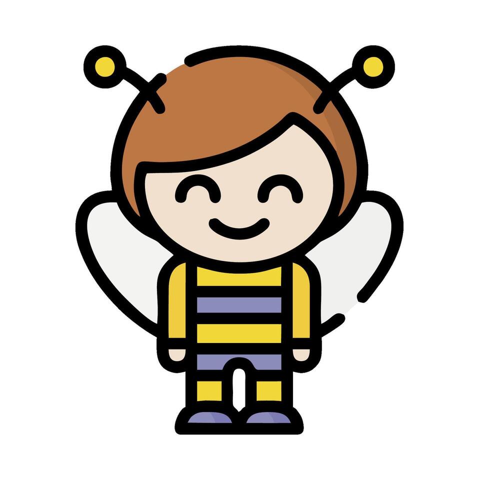 A cartoon bee with a smile on its face vector