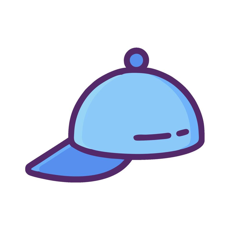 A baseball cap icon on a white background vector