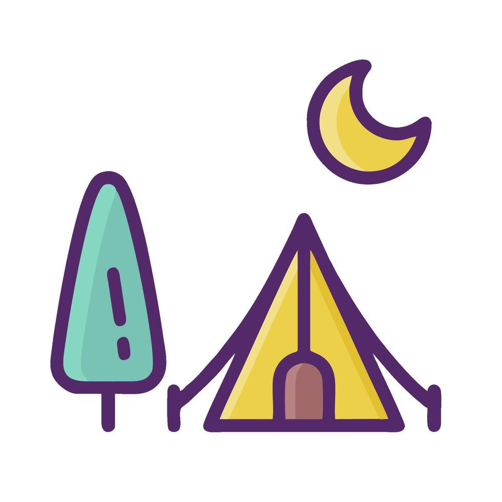Camping tent icon illustration vector