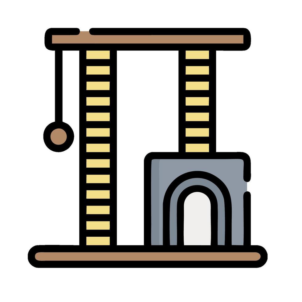 A cat toy on a shelf with a ladder vector