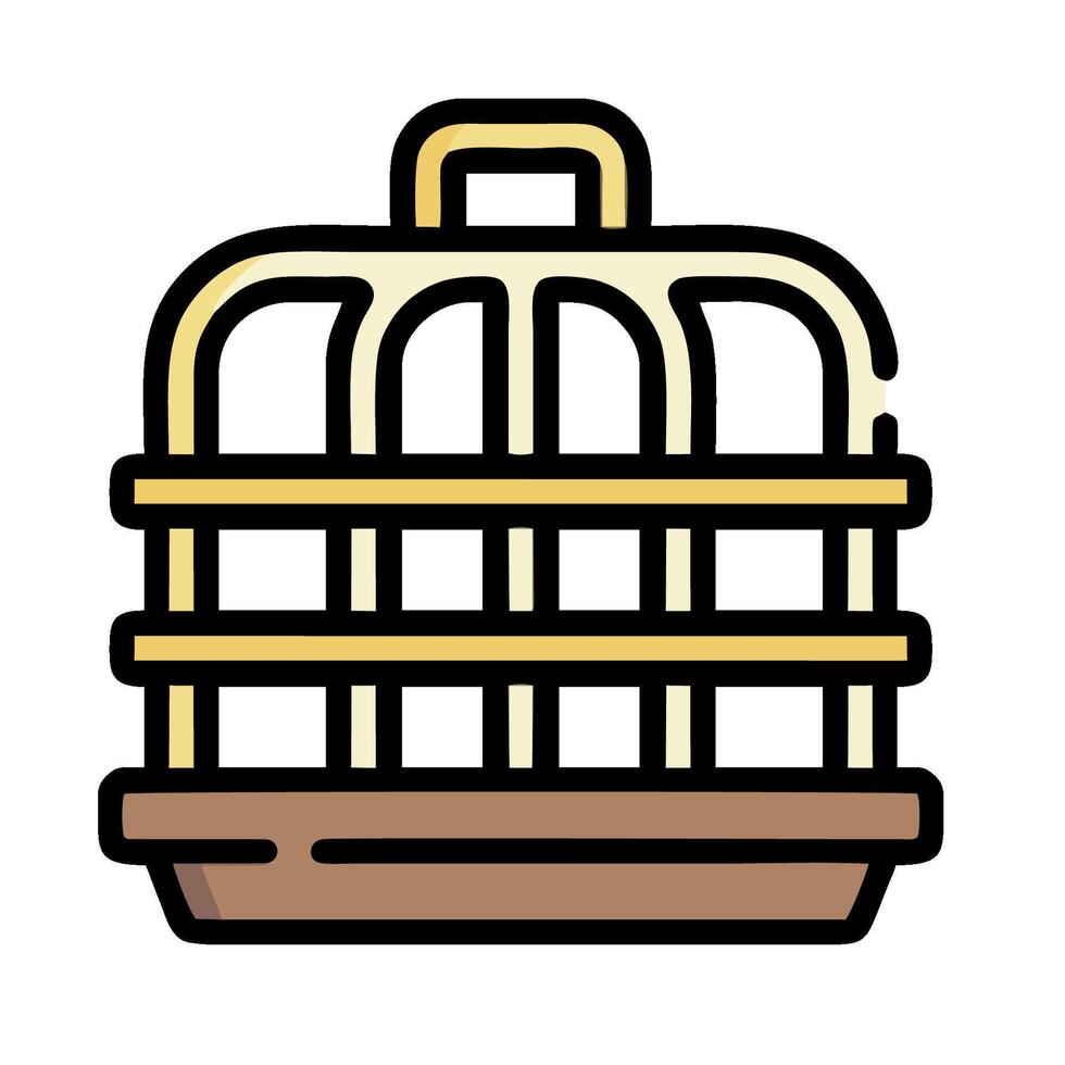 Bird cage icon illustration design vector